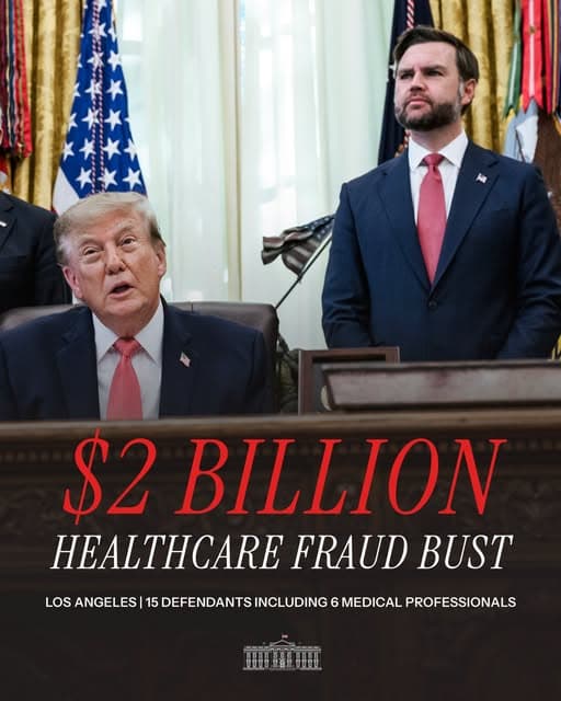 Los Angeles Health Care Fraud Takedown Results in Charges Against 15 Defendants, Including 6 Medical Professionals, Nearly $2 Billion in Loss