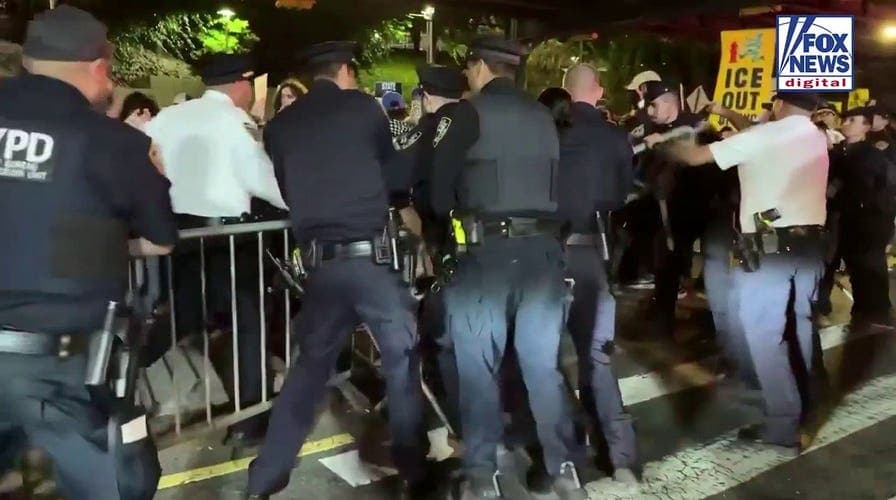 Protesters clash with law enforcement after Bronx shooting involving ICE agents