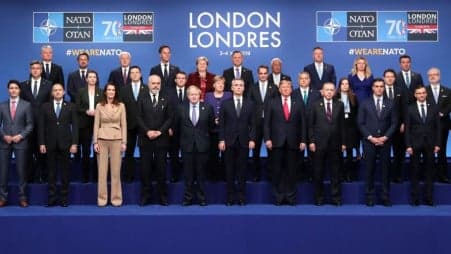 NATO leaders and Secretary General Jens Stoltenberg pose for the family picture at the NATO leaders summit in Watford, Britain December 4, 2019. Reuters/Yves Herman